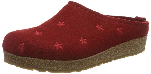 HAFLINGER Pantofole da Donna Grizzly Melodie 741039, Numero:40 EU, Colore:Grigio