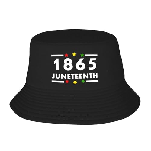 Juneteenth Day Freedom 1865 Bucket Hat Packable Sun Hat Travel Fisherman Cap for Men Women