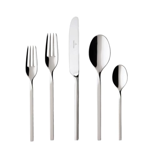 Villeroy & Boch New Wave 5-Piece Place Setting, 18/10 Stainless Steel, Service for 1