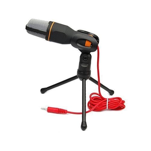 GREENADSCAPE SF- Micrófono portátil para PC Micrófono de Condensador para Chat y Karaoke micrófono de computadora micrófono Condensador micrófono de bocina micrófono con Clip de sujeción