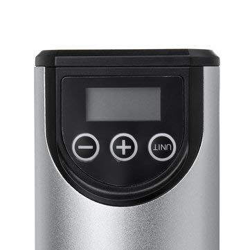 Samochodowa pompka powietrza przenośna sprężarka rowerowa bezprzewodowa ręczna LED 2000 mAh bateria - srebrna