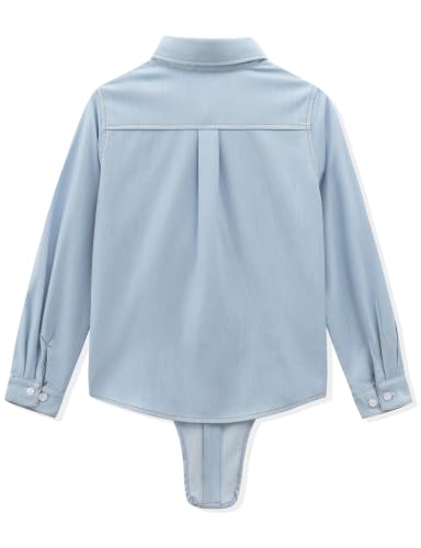 Image of Noomelfish Girls Long Sleeve Button Down Shirt Tie Front Western Tops Cowgirl Outfit (5-14 Years)