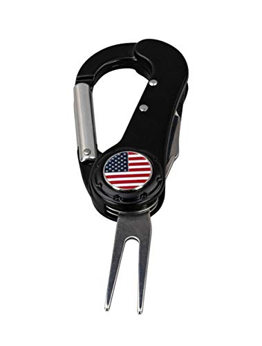 image for Golfing Gizmos 5 in 1 Divot Repair Tool, Ball Marker, Cigar Cutter, Sp