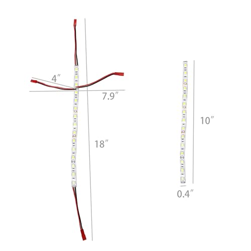 Tira de LED blanca fría 6000K 12V 10 pulgadas 15 LEDs miniatura 5