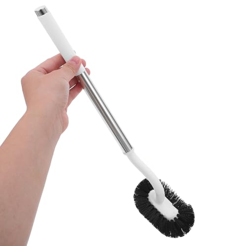 Brosse de toilette incurvée manche long acier inoxydable avec support DOITOOL - 5