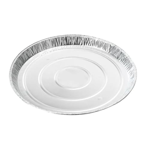 100 Torteras de aluminio 1240 ml D. 270 cm. Altura: 23 mm Prácticos, resistentes y desechables para cocinar y congelar - D-Work