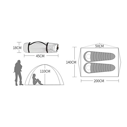 Carpa para camping resistente al agua y viento 2 personas miniatura 2