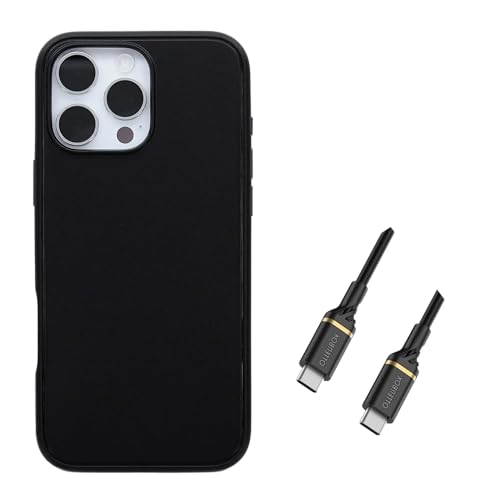 Coque iPhone 16 Pro Max OtterBox Symmetry élégante noire durable