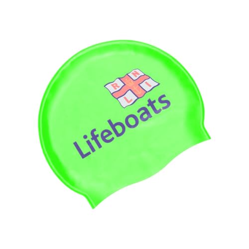 RNLI x Zoggs Gorro de natación de Silicona, cómodo Sombrero de natación para Adultos, Forro Antideslizante, Gorro de natación para Adultos, Gorro de natación con Forma, Gorro de natación Zoggs con