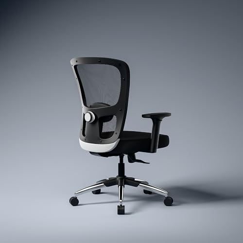 Image of Green Soul Jupiter Superb (Mid Back) | Ergonomic Mesh Office Chair for Work | 3 Year Warranty | Multi-Lock Synchro Tilt Recline Mechanism | 2D Armrest | Adjustable Lumbar | Black