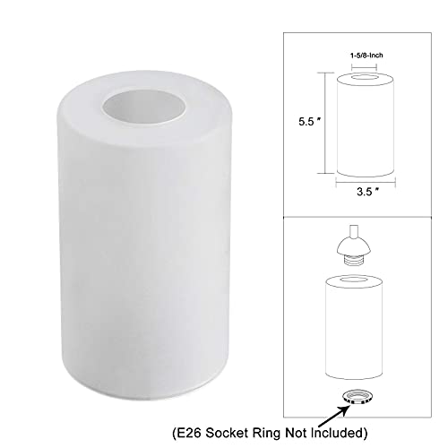 Frosted Glass Lamp Shade Replacement With 1-5/8-Inches Fitter Opening For Pendant Light Chandelier Wall Sconce (3 Packs) A00056 #TOP4