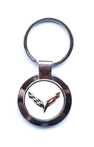 Porte-clés Factory en Métal Argenté - Corvette