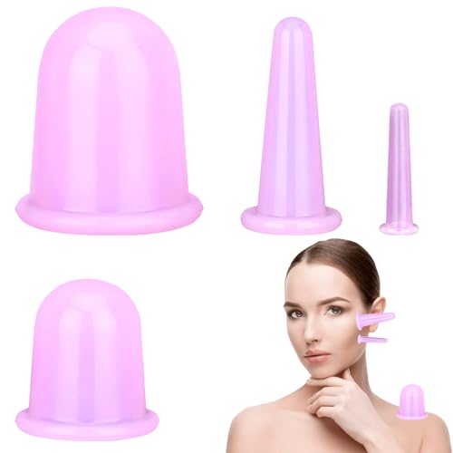 Menibeuty Ventouses En Silicone, 4pcs Ensembles De Ventouses Réduire La Cellulite Ventouse Silicone Cicatrice Ventouse Therapeutiques Pour Massage Des...