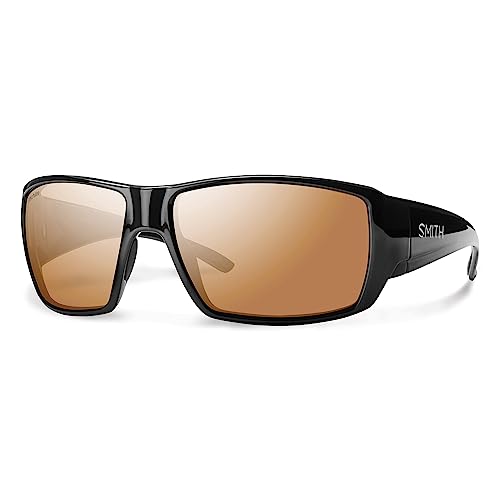 Smith Guide’s Choice Sunglasses – Performance Sports Active Sunglasses with Techlite Glass Lenses for Biking, Running, Fishing & More – For Men & Women – Black + Polarchromic Copper Mirrored Lenses