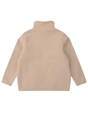 Kids Girls Boys Warm Fleece Athletic Jacket Solid Color Long Sleeve Stand Collar Full Zip Sweatshirt Tops4