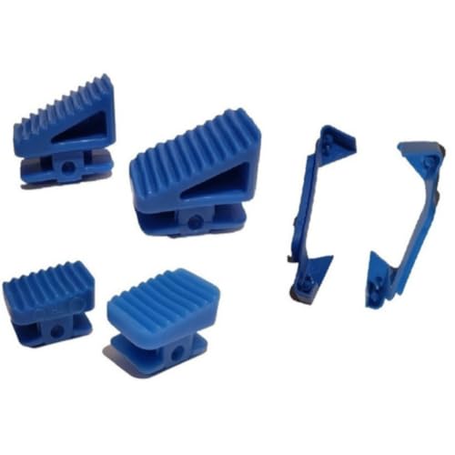 Kit Sapatas E Arremates Para Escada Doméstica De Alumínio (Azul Claro)