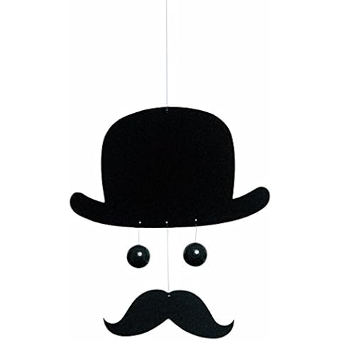 Flensted Mobiles Mr. Bowlerman Hanging Mobile - 10 Inches - High Quality Plastic Cover