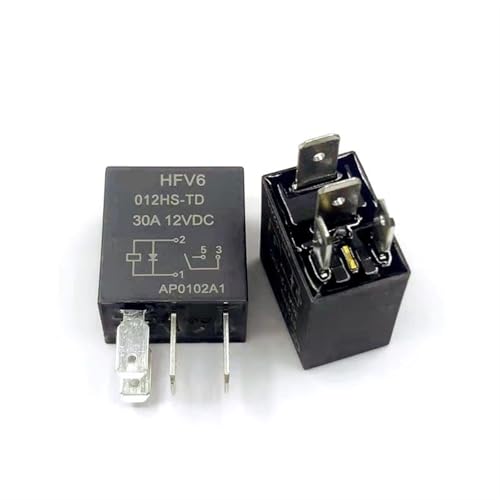 Relais automobile HFV6 12V 30A à 4 broches pour circuit électrique de voiture
