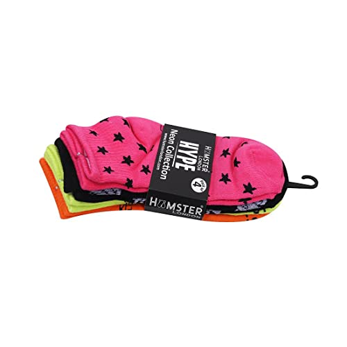 Image of HAMSTER London Multicolored Printed Cotton Socks Combo Pack of 4, Size 7-12 (Free Size)