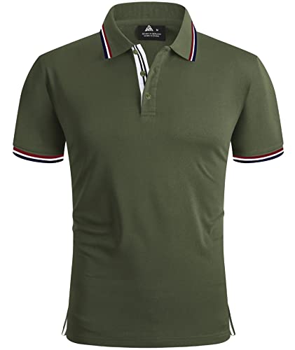 zity Poloshirt Herren Kurzarm Golf Sport Atmungsaktiv Schnelltrocknend Polo...