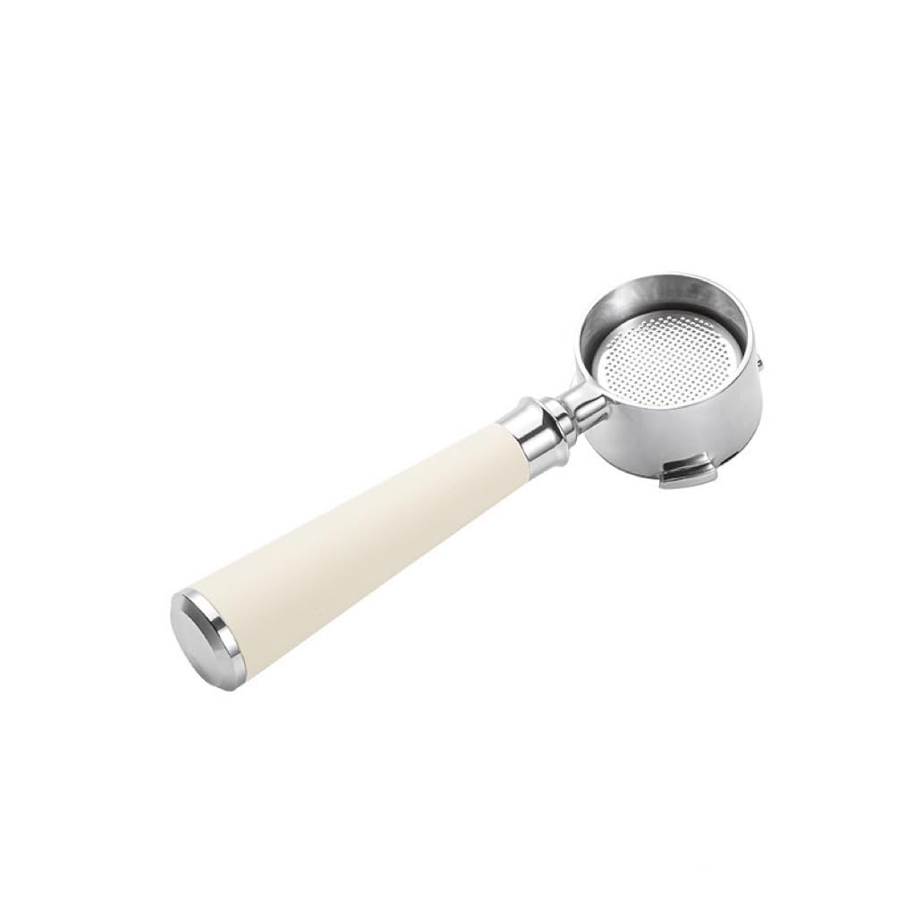 51mm Bottomless Portafilter 3 Ears Compatible with Delonghi EC680, EC685 EC885 Espresso Machine, Stainless Steel Filter with Silicone Handle