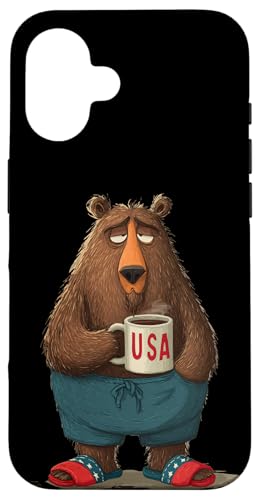 Nice Slippers Bear with US }OJbv JbvƃN}̈Dƌ X}zP[X iPhone 16 p