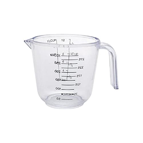 KuCharm Measuring Cup with Scale Clear Plastic Water Measure Jug Kitchen Baking Cooking Tool Measure Jug