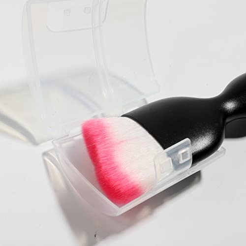 Image of AOCISKA Car Interior Detailing Brush, Soft Bristle Dusting Brush, Car Dash Duster, Black&Rose with Cap