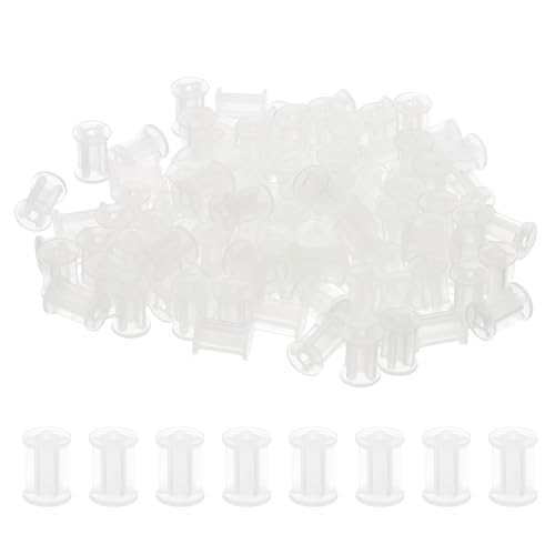 PATIKIL Separador de Soporte de PCB 100 Piezas 10mm/0,4 Altura Columna de Soporte de Placa de Circuito Impreso Aislador de Placa de Circuito Impreso Cilindro de Plástico Transparente