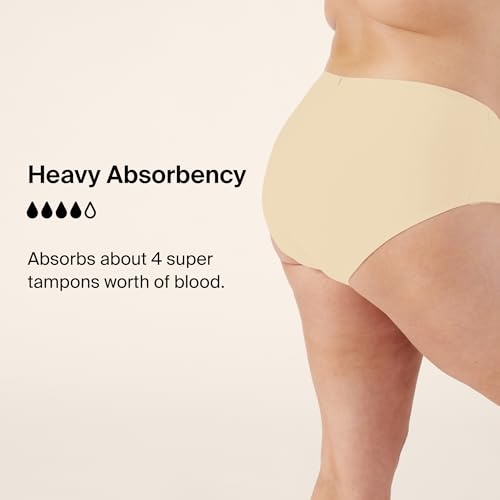 Image of KNIX Women Leakproof Period Underwear Boyshort - Heavy Flow Protection, Absorbs 4-7 Super Tampons