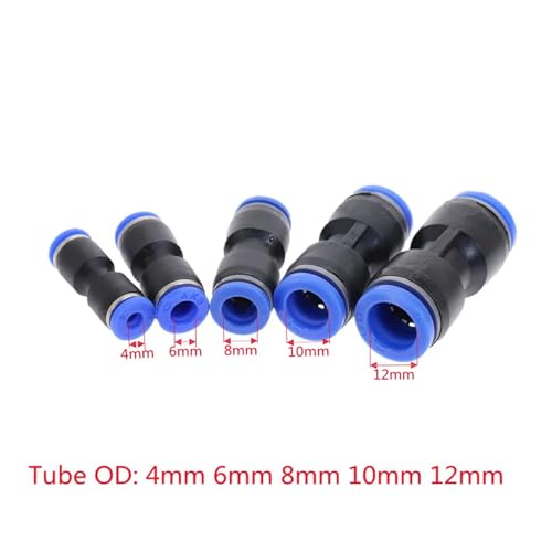 Tuberías de aire conector neumático de 6mm acoplamiento manguera plástico 4