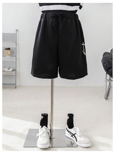 Boy's 2 Pack Baggy Graphic Sweat Shorts Letter Print Designer Casual Track Shorts3