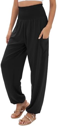 QIANXIZHAN womens Boho Palazzo Slacks