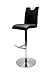 Robas Lund, Krzesło, krzesło barowe, stołek barowy, Alesi, stal szlachetna szczotkowana/czarna, 42 x 91-116 x 51 cm, ALESIEPS