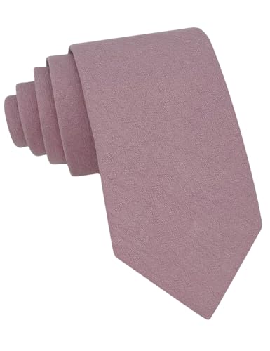 Image of Kebocis Mens Solid Color Cotton Necktie for Men