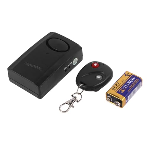 DIYEAH Tragbare Motorrad Alarmanlage Vibrationssensor mit Fernbedienung Schwarz Diebstahlschutz für Roller Bikes und Fahrzeuge Leistungsstarker Magnet Einfach zu Bedienen Wetterfest und