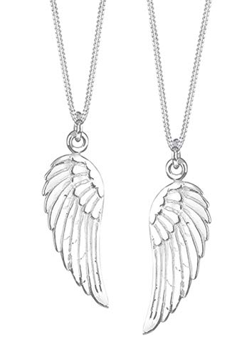 Collier deux parties ailes d'ange en argent 925 Elli Femme