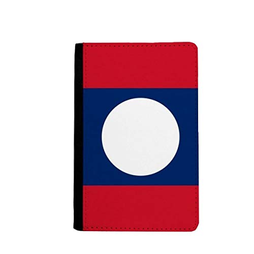 Porte-passeport Laos et protège-passeport avec drapeau national asiatique