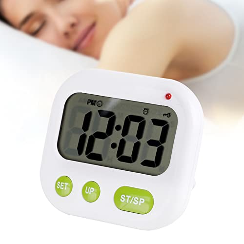 Despertador,Música Vibración Digital LCD Despertador Temporizador de Cocina electrónico con retroiluminación,