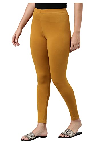 Image of H2 Women's Ankle Length Stretchable Cotton Leggings - Soft Stretch for Casual and Yoga