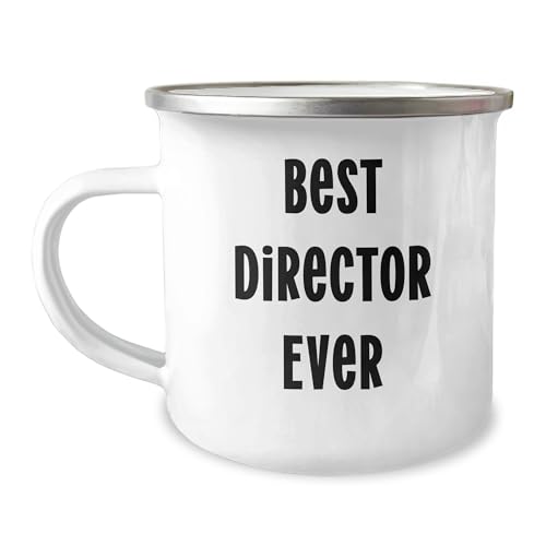 Funny Best Director Ever Gifts | Unique Mother's Day Unique Gifts for Directors | 12oz Camping Mug with Sarcastic Quote, Stainless Steel with Enamel Finish