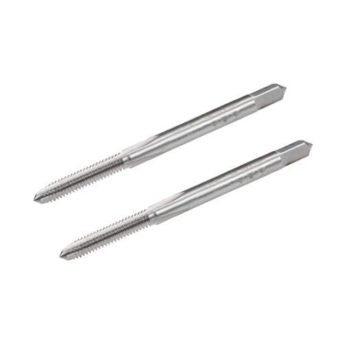 uxcell Machine Tap 5-40 UNC Thread Pitch 2B Class 3 Flutes High Speed Steel 2pcs