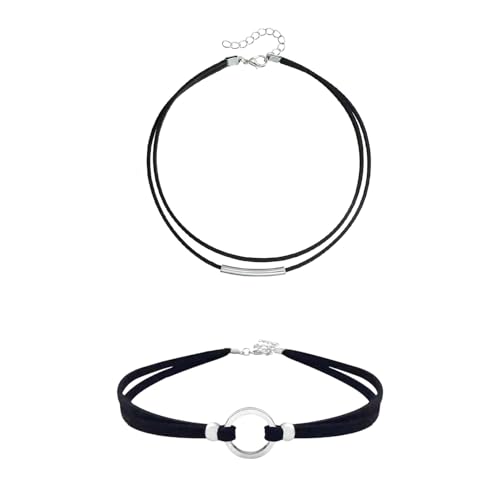 UOPJDD 2 Piezas De Collares Dobles, Joyas Góticas, Accesorios De Ropa, Collares Retro, Collar Minimalista Elee.
