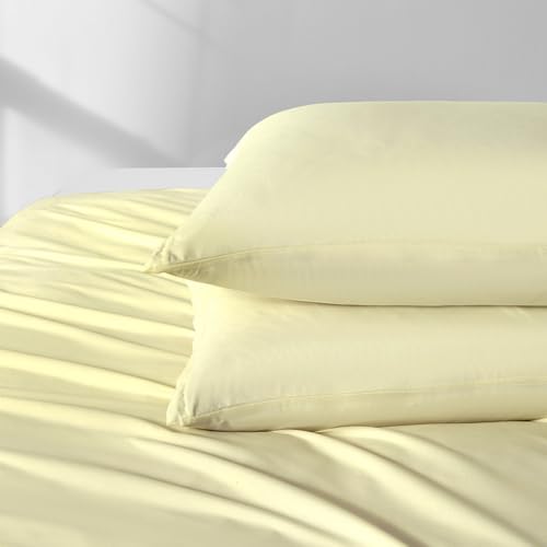 Image of King Size Zipper Pillow Cases Set of 2,Beige,20x36 Inches | Soft Comfortable, Not Shrink, Breathable Luxury