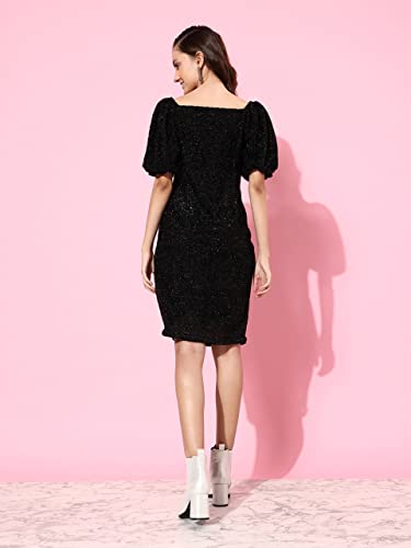 Image of Miss Chase Women's Sleeveless Collared Bodycon Above-Knee Polyester Dress