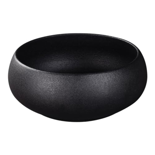 Garneck Ceramic Teacup Bowl Tea Wash Tea Lover Black Pottery Tea Jar Tea Set Storage Bowl