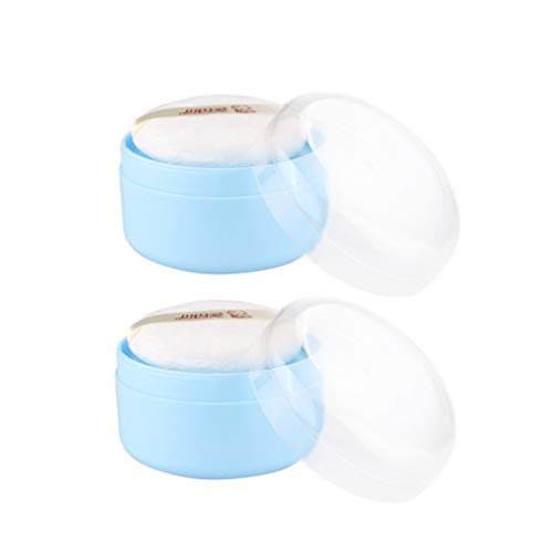 HEALLILY Caixa de puff de talco de bebê para cuidados com o bebê/rosto com puff de pó para uso domés