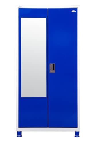 RAHMATH Furniture & Home Needs Metal 2 Door Brown Almirah Wardrobe (Size 78, Height X 36, Width X 19 Depth) Dark Blue Color