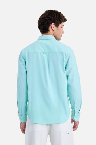 Image of SNITCH Men Formal Shirt | Regular Fit Long Sleeve Button-Down Collar Solid Style | 100% Cotton & Breathable Oxford Fabric for Office, Special Events & Smart Casual Wear