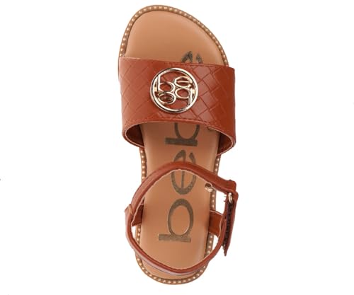 Image of bebe Girls' Sandals - Trendy Flat Designs with Rhinestones, Puffy Straps, Embossed Details and Charms for Toddlers /Little Kids /Big Kids